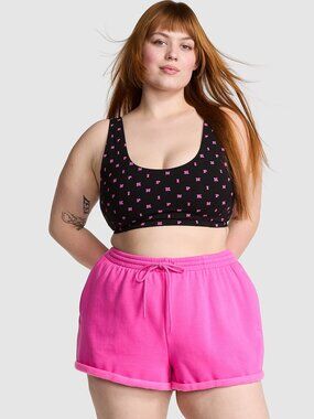 Victoria Secret's Campus Fleece Rolled Hem Shorts NWT